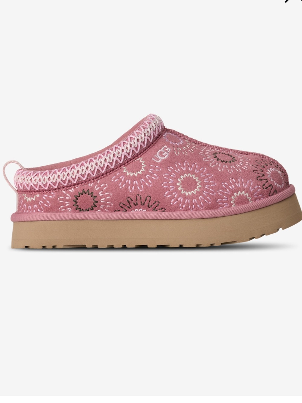 Ugg Big Kids Tazz Sun Stitch Slippers Pink